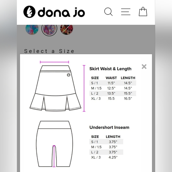 Donajo Floral Plant Themed Athletic Skort Size 1 Small - Picture 8 of 8